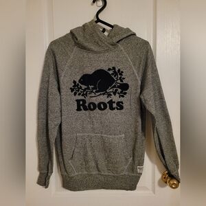 Roots Gray Classic Sweater with Iconic Logo